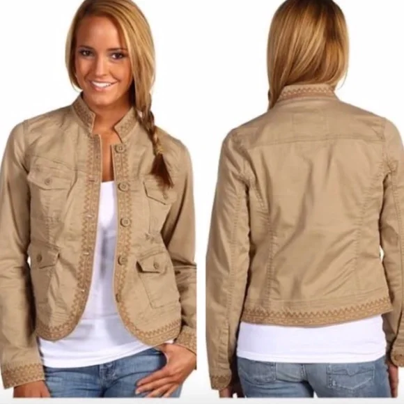 Lucky Brand Jackets Coats Lucky Brand Embroidered Cotton